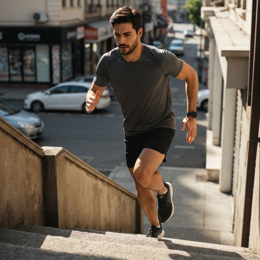 Man incorporating movement into daily routine